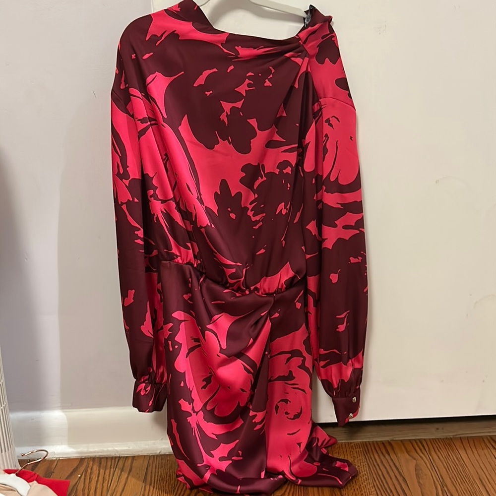 Satin dress from Zara